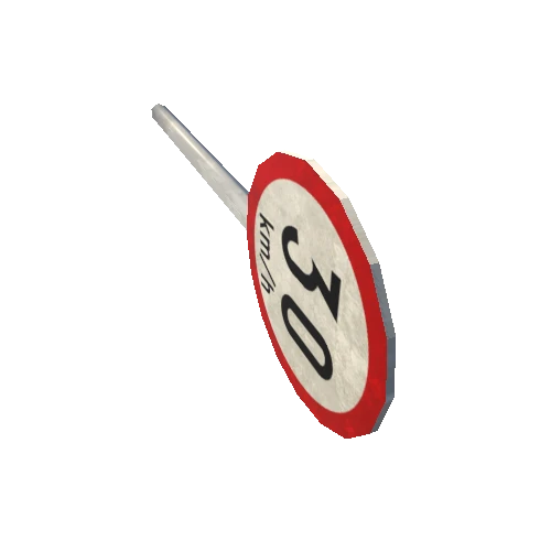 Speed limit plate 30